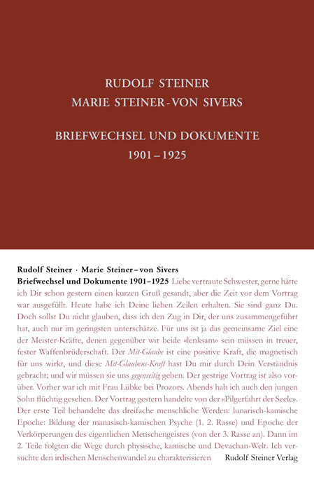 GA 262 Rudolf Steiner - Marie Steiner-von Sivers
