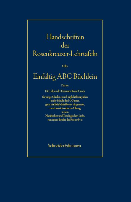 Handschriften der Rosenkreuzer-Lehrtafeln