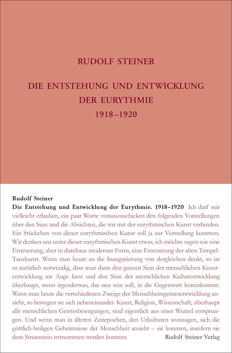 GA 277b: Die Entstehung und Entwicklung der Eurythmie 1918-1920