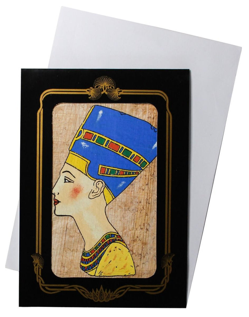 Papyrus Mini-Galerie - Büste der Nofretete bemalt