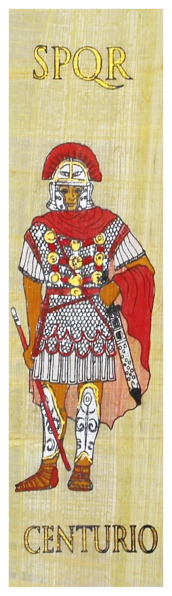 Papyrus Lesezeichen - Centurio bemalt
