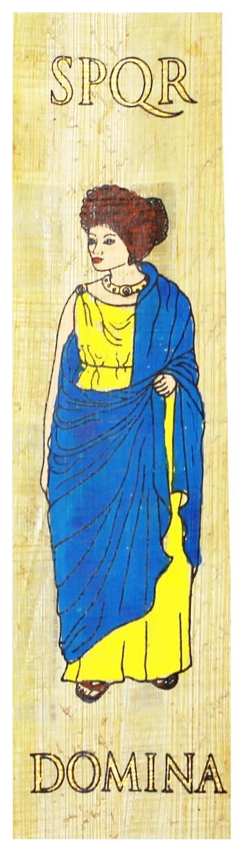 Papyrus Lesezeichen - Domina bemalt