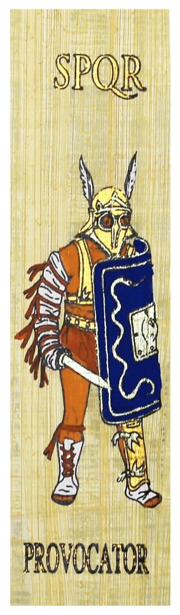 Papyrus Lesezeichen - Provocator bemalt