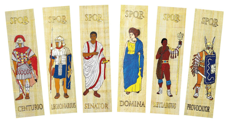 Papyrus Lesezeichen - SPQR bemalt