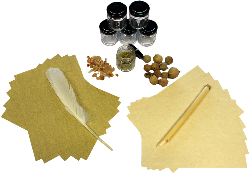 Mittelalter-Set mit Eisen Gallus Tinte zum selber herstellen