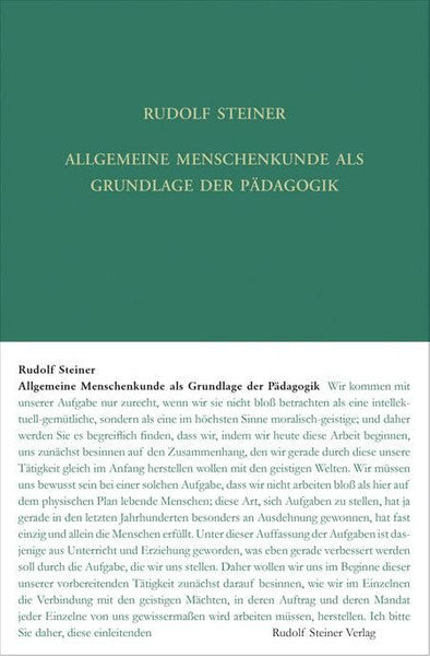 GA 293 Allgemeine Menschenkunde als Grundlage der Pädagogik
