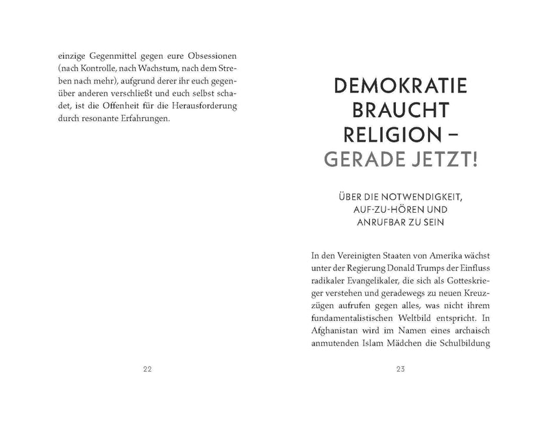Demokratie braucht Religion – gerade jetzt!