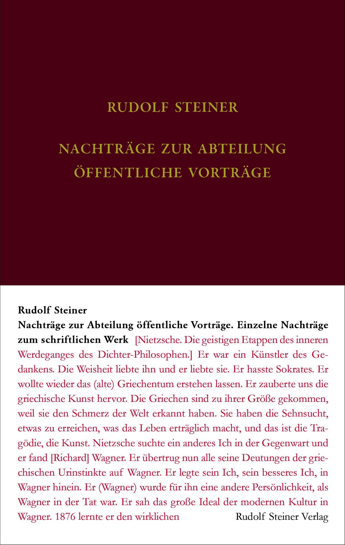 Rudolf Steiner Gesamtausgabe