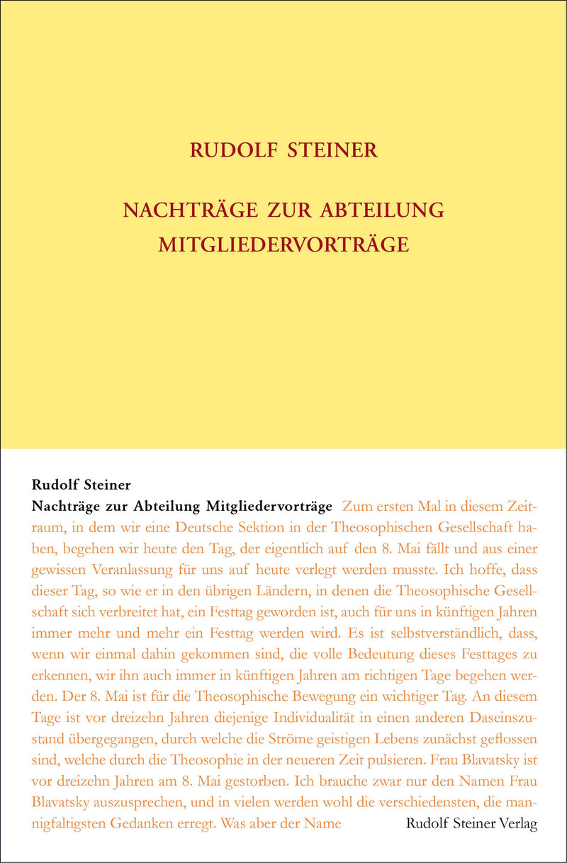 Nachträge zur Abteilung Mitgliedervorträge