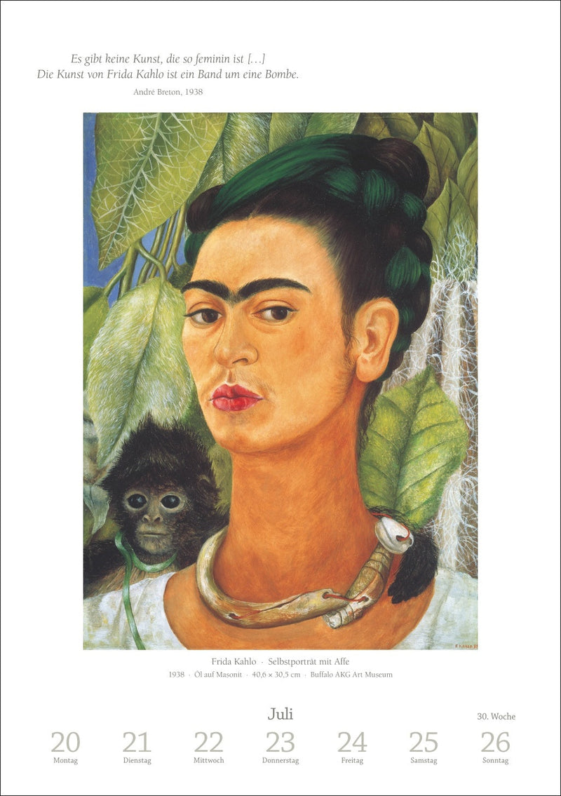 Kunst Wochen-Kulturkalender 2026 - 53 Meisterwerke der Malerei