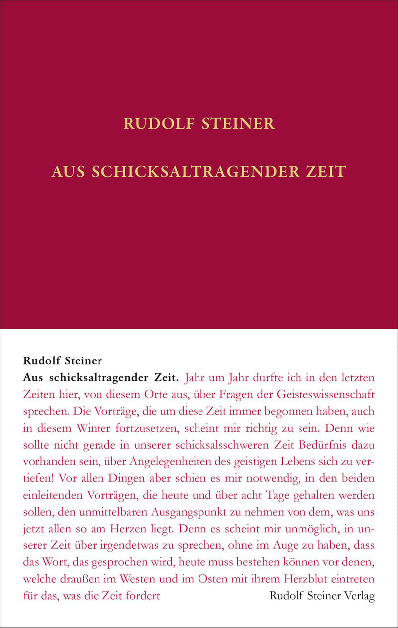 Aus schicksaltragender Zeit