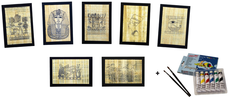 Papyrus–Malset - 7 Motive, Farben und Pinseln