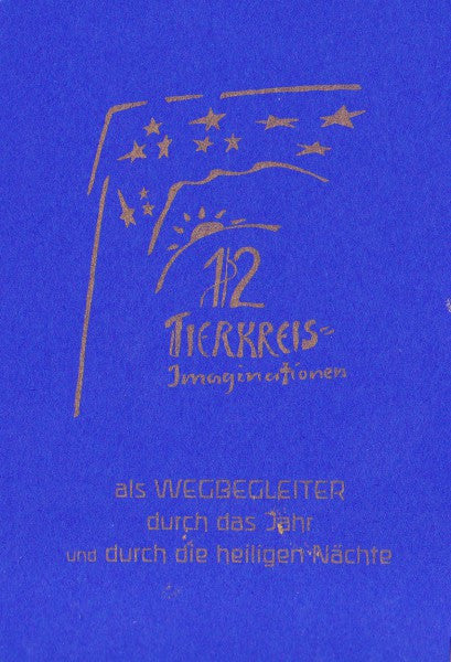 12 Tierkreiskarten für die hl. Nächte, blau