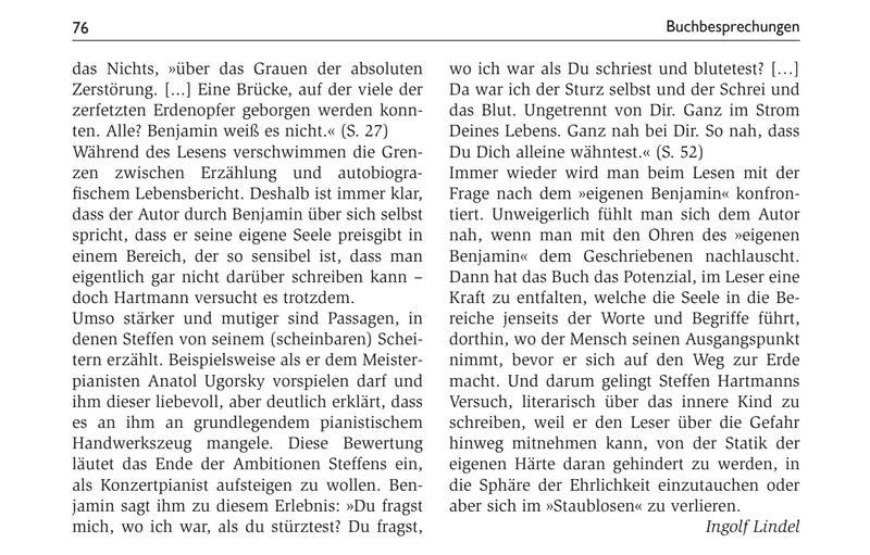 Benjamin oder Das Kind über den Wolken