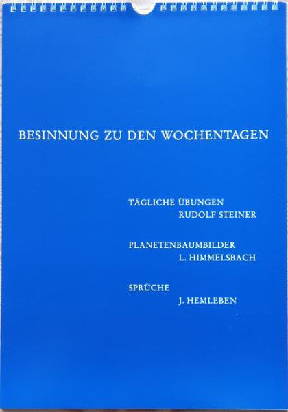 Besinnung zu den Wochentagen