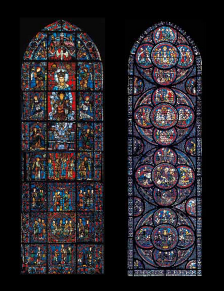 Die Glasfenster der Kathedrale von Chartres