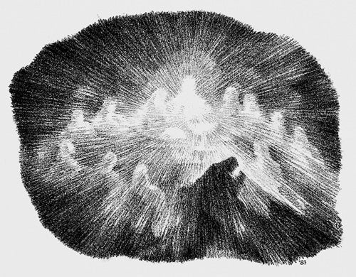 Finsternis offenbart Licht (das Abendmahl, strahlig)