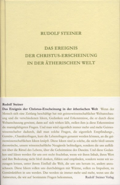 GA 118 Das Ereignis der Christus-Erscheinung in der ätherischen Welt