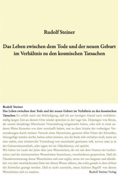 GA 141 Das Leben zwischen dem Tode und der neuen Geburt im Verhältnis zu den kosmischen Tatsachen