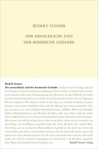 GA 151 Der menschliche und der kosmische Gedanke