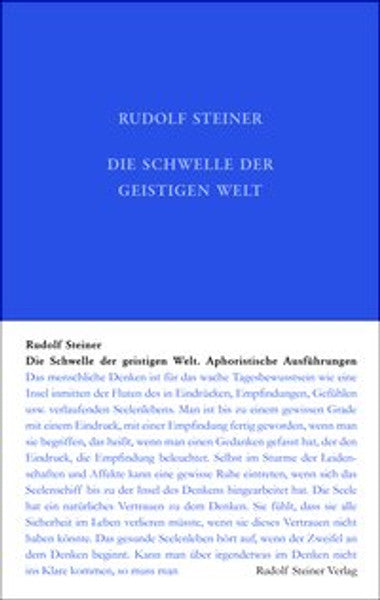 GA 17 Die Schwelle der geistigen Welt