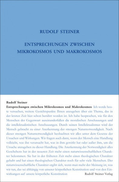 GA 201 Entsprechungen zwischen Mikrokosmos und Makrokosmos