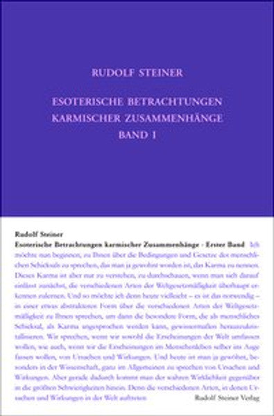GA 235 Esoterische Betrachtungen karmischer Zusammenhänge Bd. 1