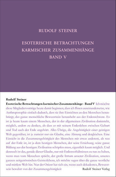 GA 239 Esoterische Betrachtungen karmischer Zusammenhänge Bd. 5