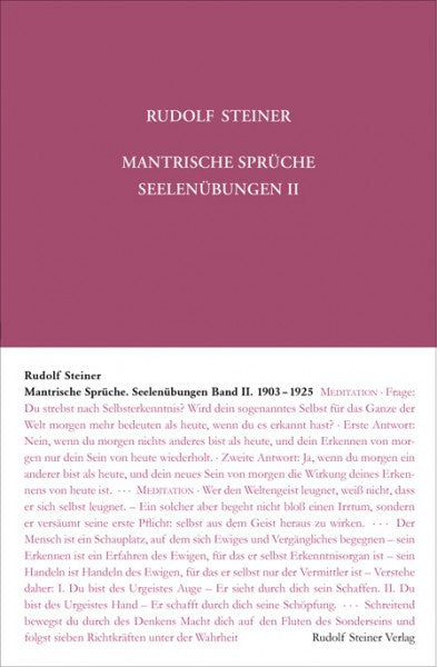 GA 268 Mantrische Sprüche: Seelenübungen II (1903 - _x0096_1925)