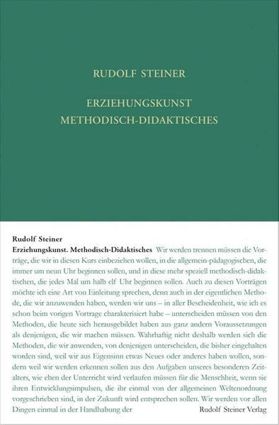 GA 294 Erziehungskunst. Methodisch-Didaktisches