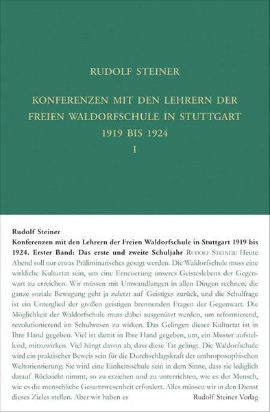 GA 300 a-c Konferenzen mit den Lehrern der Freien Waldorfschule 1919 bis 1924