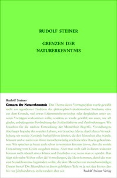GA 322 Grenzen der Naturerkenntnis