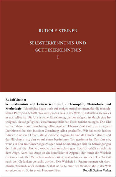 GA 90a Selbsterkenntnis und Gotteserkenntnis I