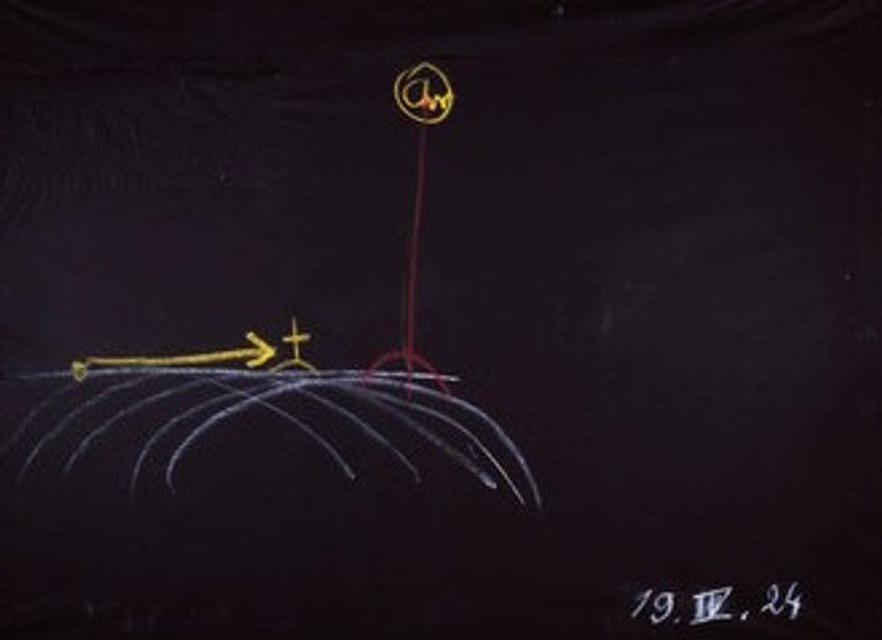 Poster Wandtafelzeichnung - Vortrag vom 19. April 1924, GA 233a