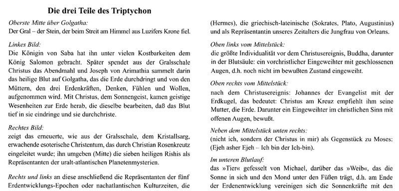 Triptychon- Gral als Aufstellkarte