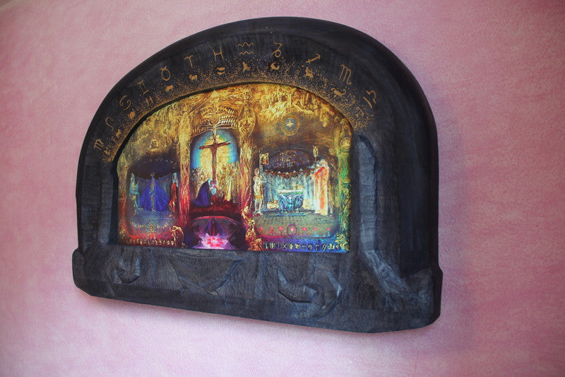 Triptychon Gral Holzrahmen + Bild