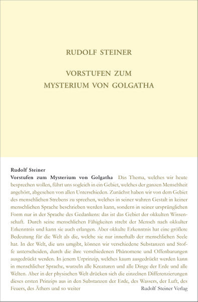 Vorstufen zum Mysterium von Golgatha