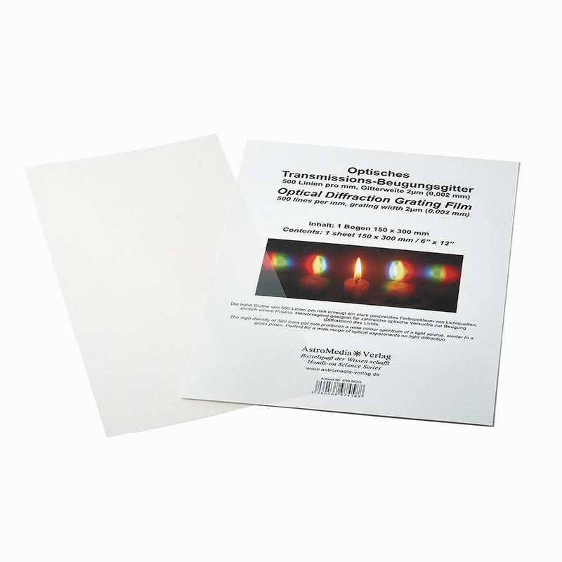 Durchlicht-Beugungsgitter, 150 x 300 mm, GW 500 - AstroMedia