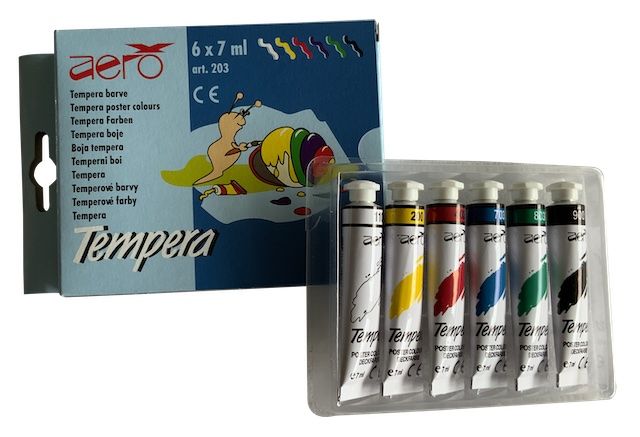 Kleines Tempera-Farben Set